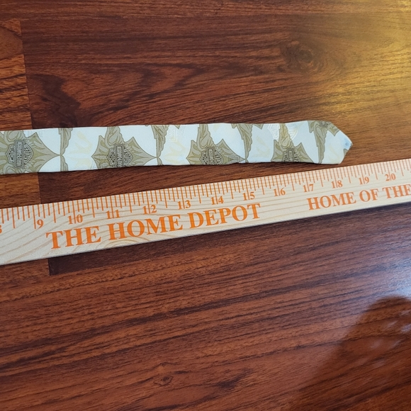 Harley Davidson Silk Tie Cream and nude Ralph Marlin & Co - Picture 11 of 12